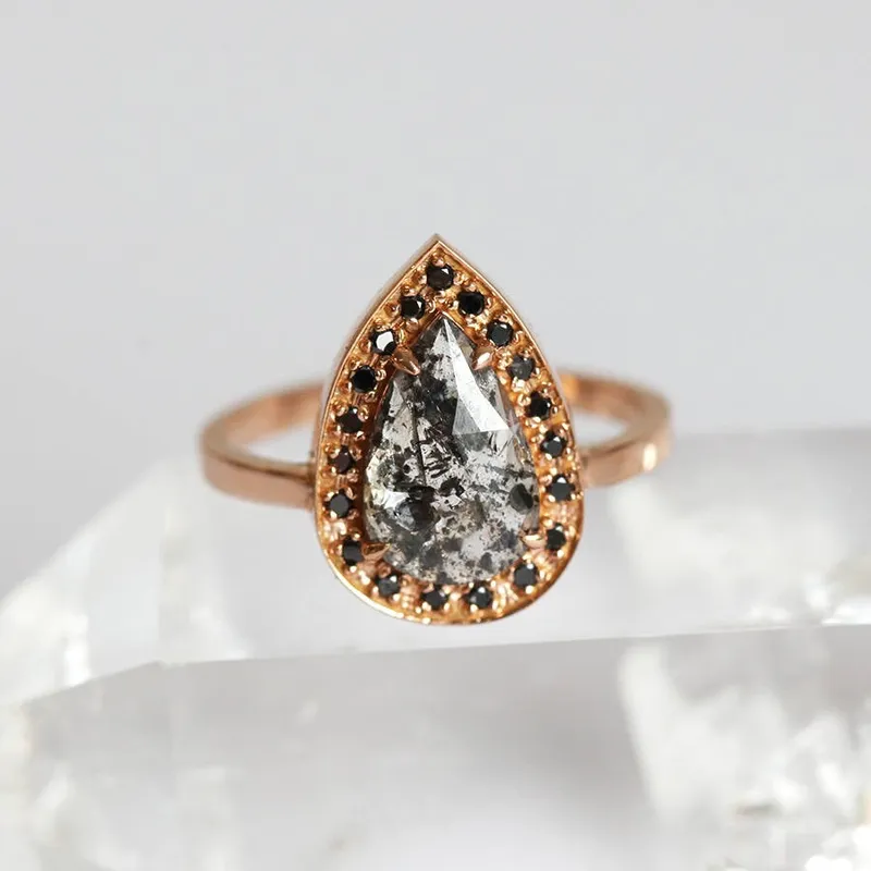 Hannah Salt & Pepper Diamond Ring vy 3