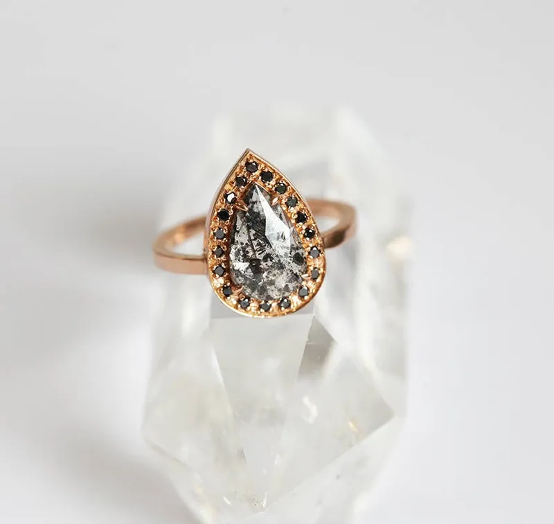 Hannah Salt & Pepper Diamond Ring vy 5