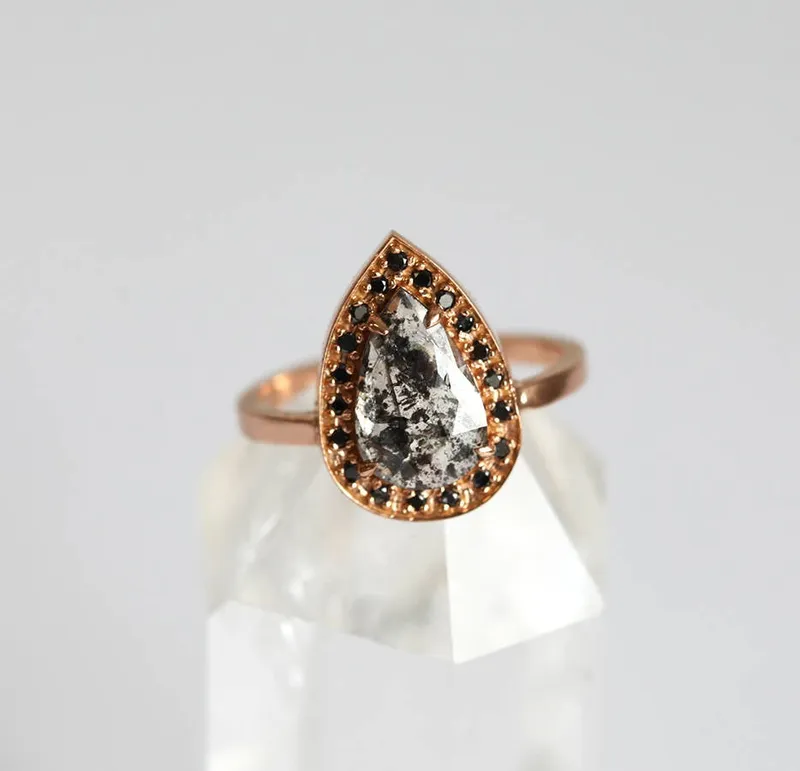 Hannah Salt & Pepper Diamond Ring vy 6