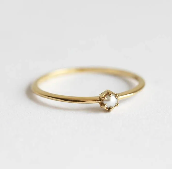 Harlee Round Pearl Ring vy 2