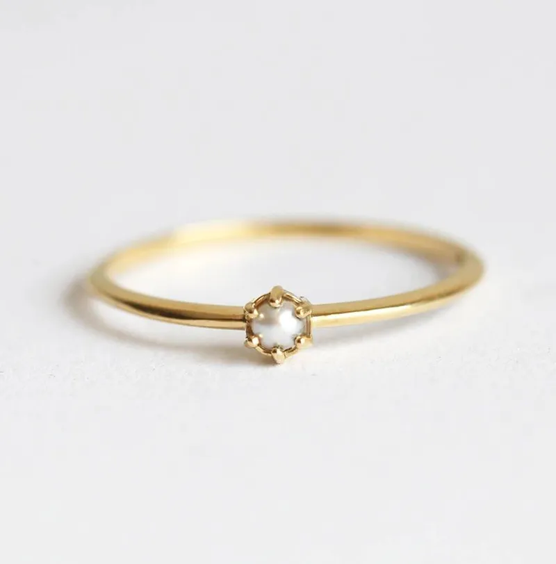 Harlee Round Pearl Ring vy 4