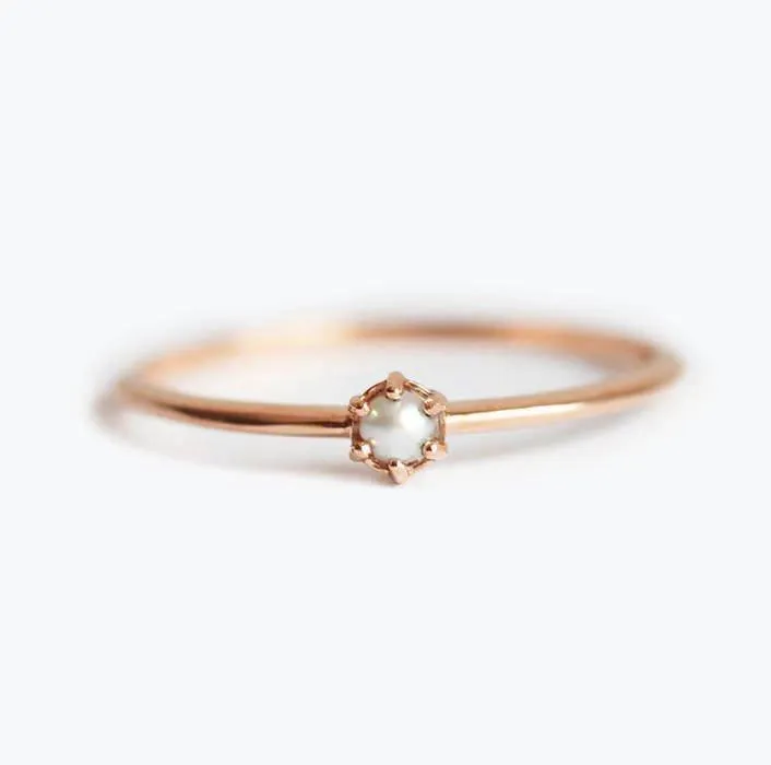 Harlee Round Pearl Ring vy 7