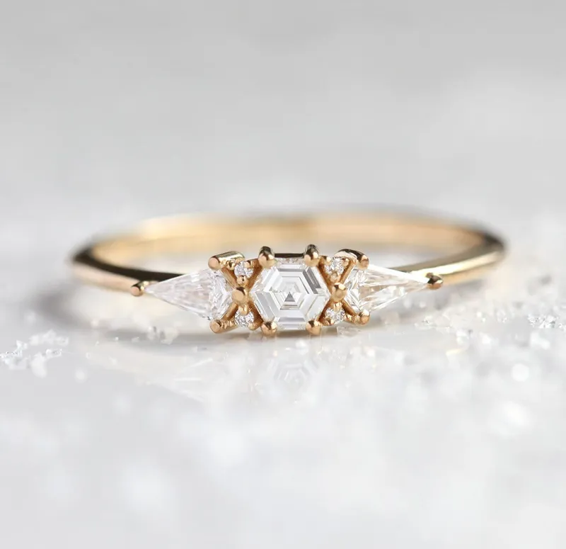 HARMONY HEXAGON DIAMOND RING vy 3