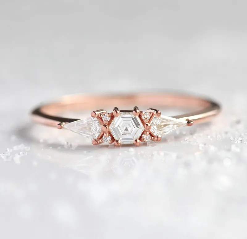 HARMONY HEXAGON DIAMOND RING vy 5