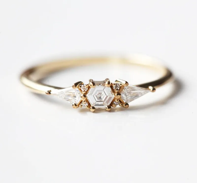HARMONY HEXAGON DIAMOND RING diamond engagement ring