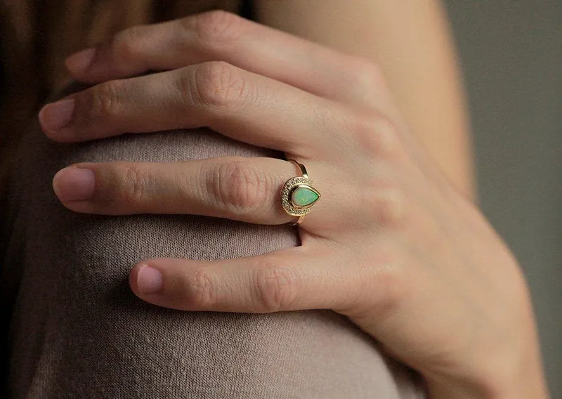 Heather Pear Opal Ring vy 6