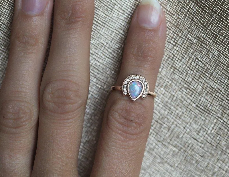 Heather Pear Opal Ring vy 8