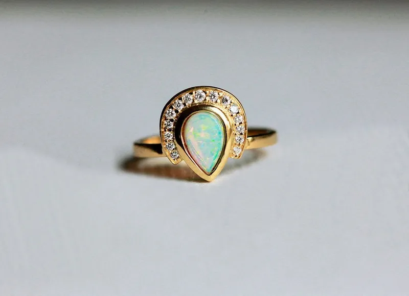 Heather Pear Opal Ring vy 9