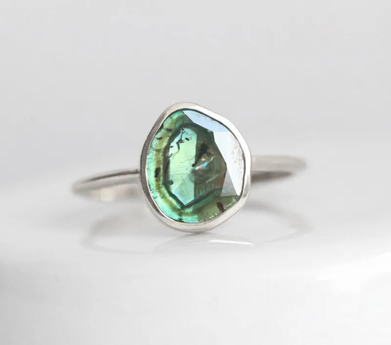 Heidi Salt & Pepper Diamond Slice Ring vy 7