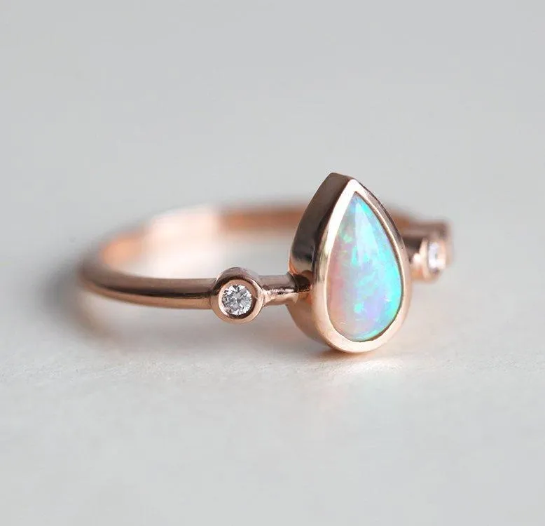 HONOR PEAR OPAL RING view 2