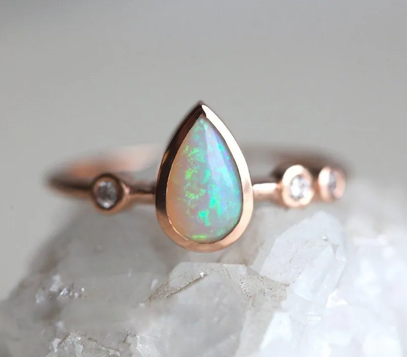 HONOR PEAR OPAL RING view 3