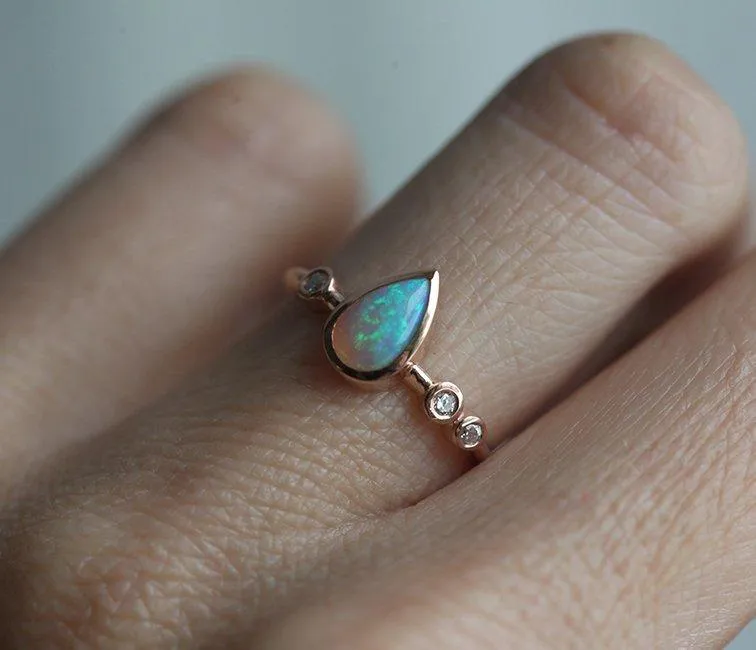 HONOR PEAR OPAL RING view 4