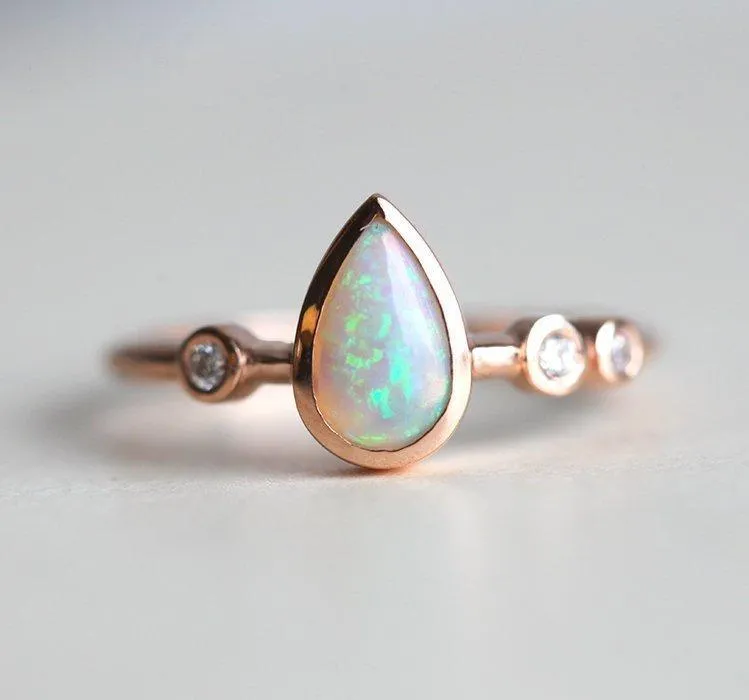 HONOR PEAR OPAL RING view 5