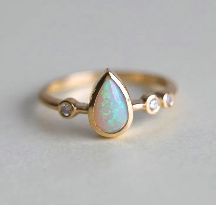 HONOR PEAR OPAL RING view 7