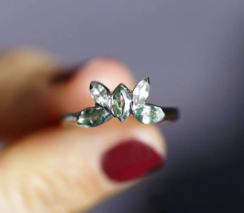 Hugo Marquise Sapphire Ring view 3