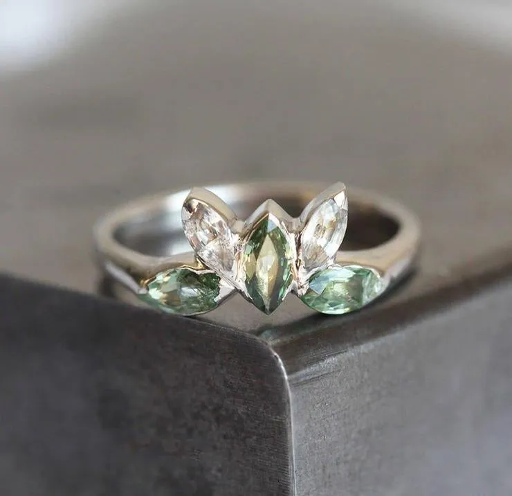 Hugo Marquise Sapphire Ring view 4