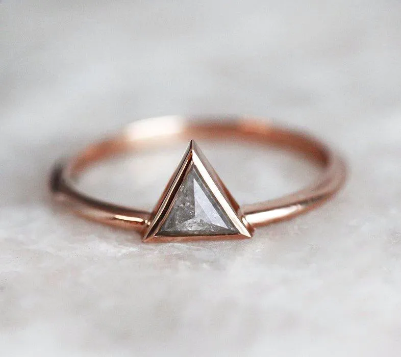 Imani Trillion Salt & Pepper Diamond Ring view 4