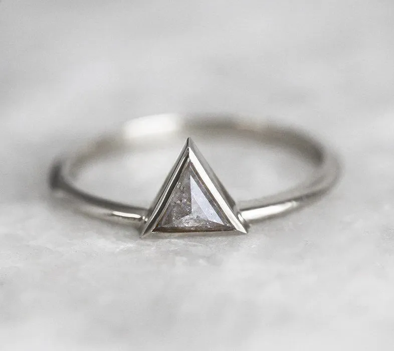 Imani Trillion Salt & Pepper Diamond Ring view 5