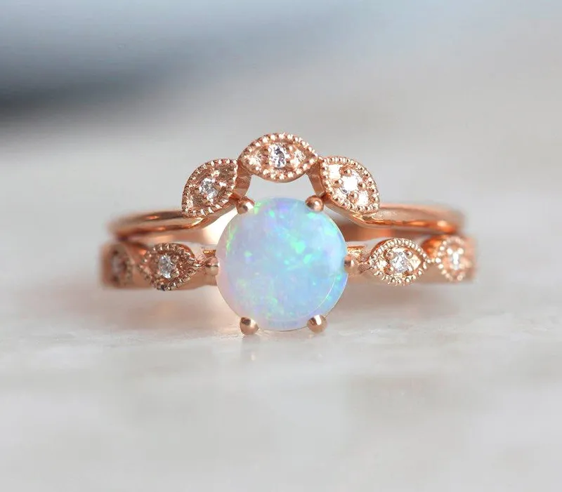 INDIA ROUND OPAL RING vy 10