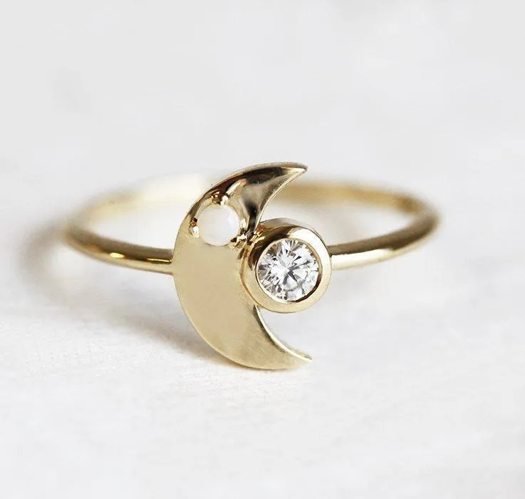 Ivory Diamond Ring diamond round cut engagement ring
