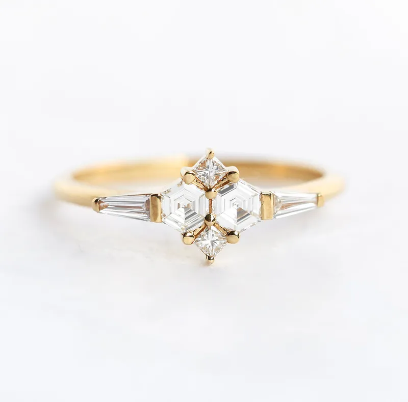 IVY ART DECO DIAMOND CLUSTER RING engagement ring