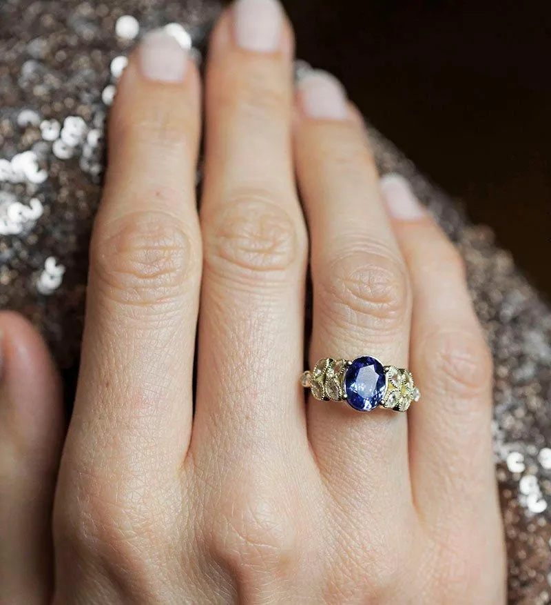 JANELLE OVAL TANZANITE RING vy 3