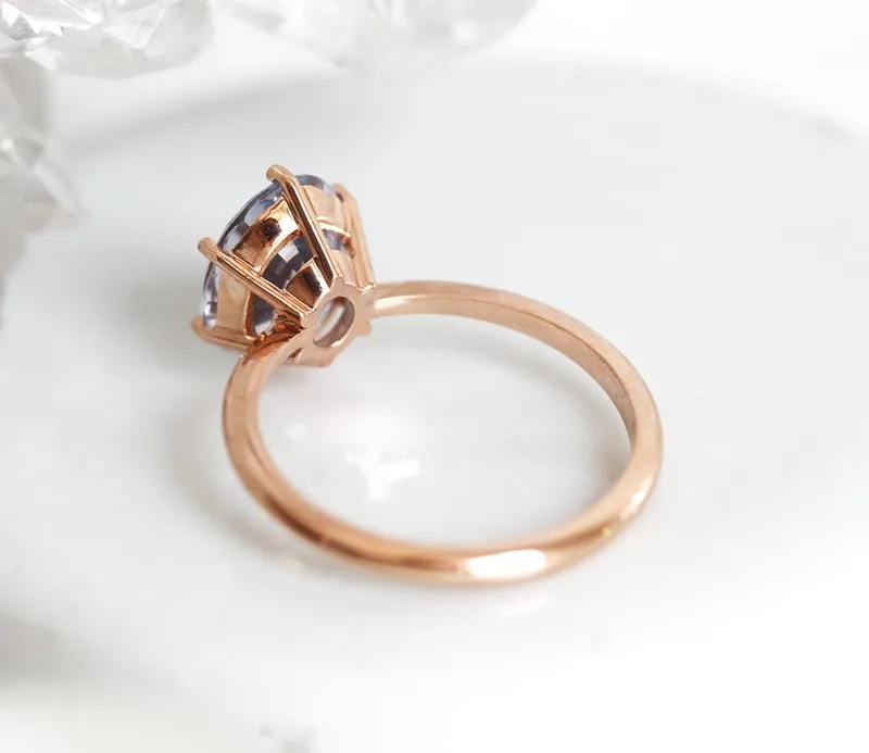 Jackie Lavender Sapphire Solitaire Ring view 5