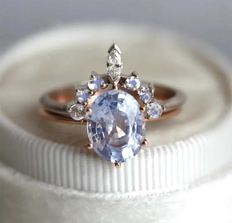 Jackie Lavender Sapphire Solitaire Ring view 6