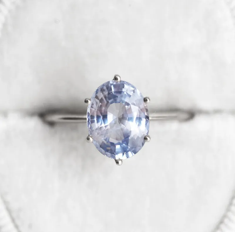 Jackie Lavender Sapphire Solitaire Ring view 9
