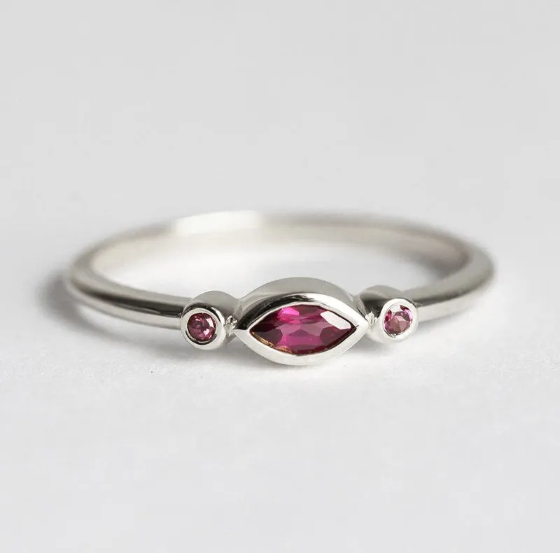 January Birthstone, 14K Gold Ring view 5