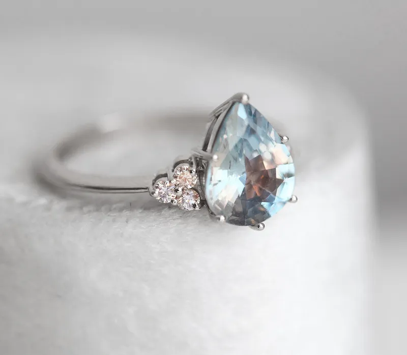 Jeanie Ceylon Sapphire Diamond Ring view 11