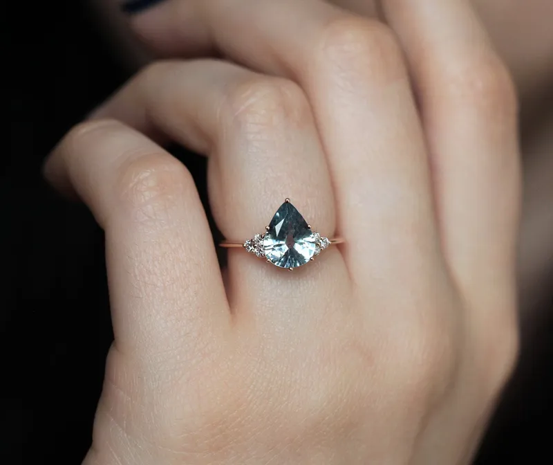Jeanie Ceylon Sapphire Diamond Ring view 2
