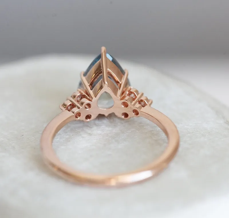 Jeanie Ceylon Sapphire Diamond Ring view 9