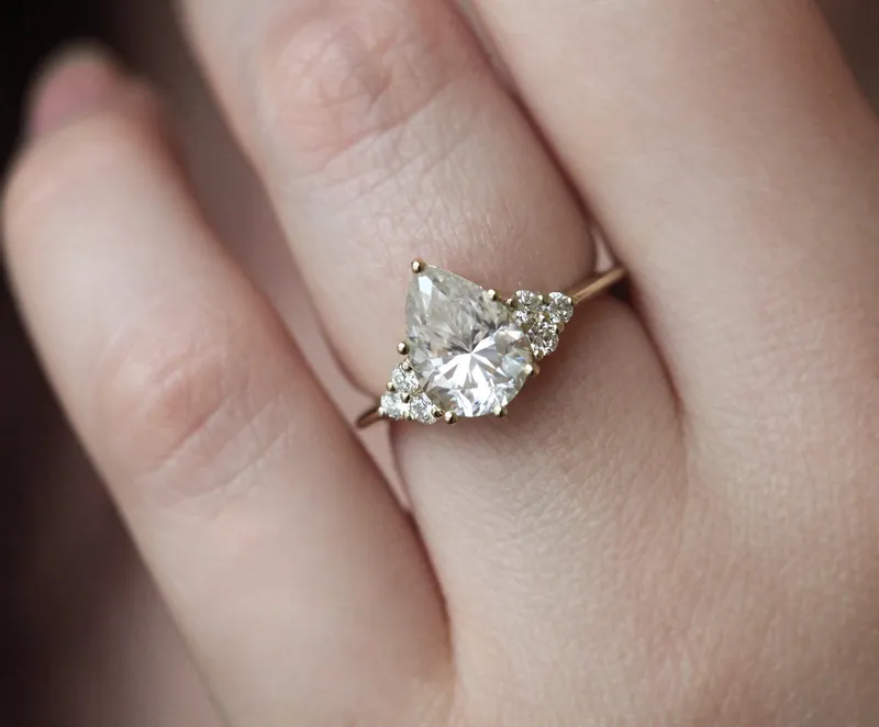 Jeanie Engagement Ring pear cut engagement ring