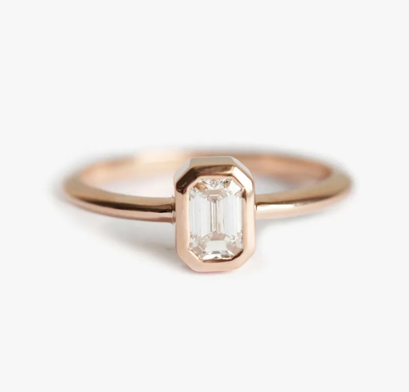 Jordyn Diamond Ring diamond emerald cut engagement ring