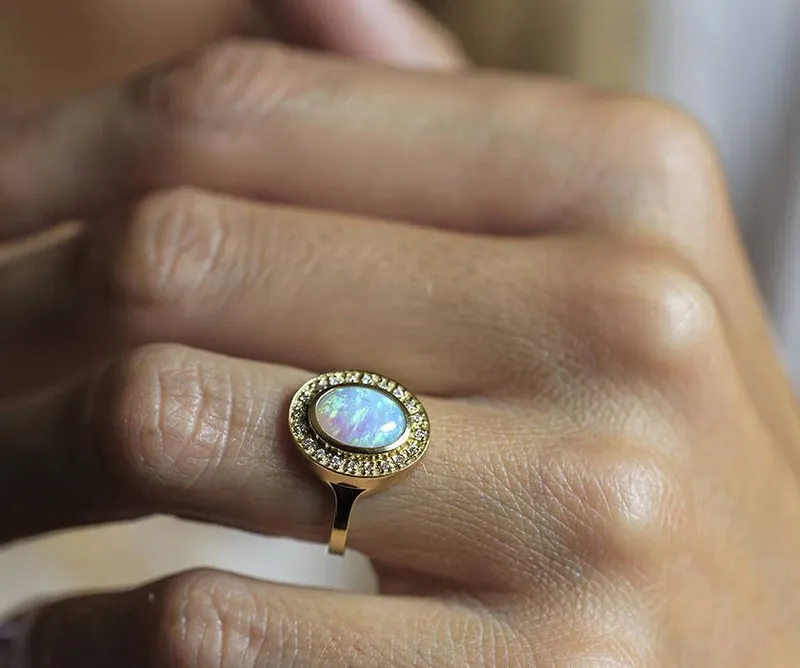 Joyce Oval Opal Ring view 3