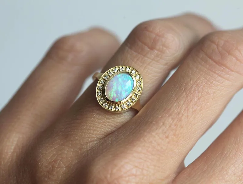 Joyce Oval Opal Ring view 5