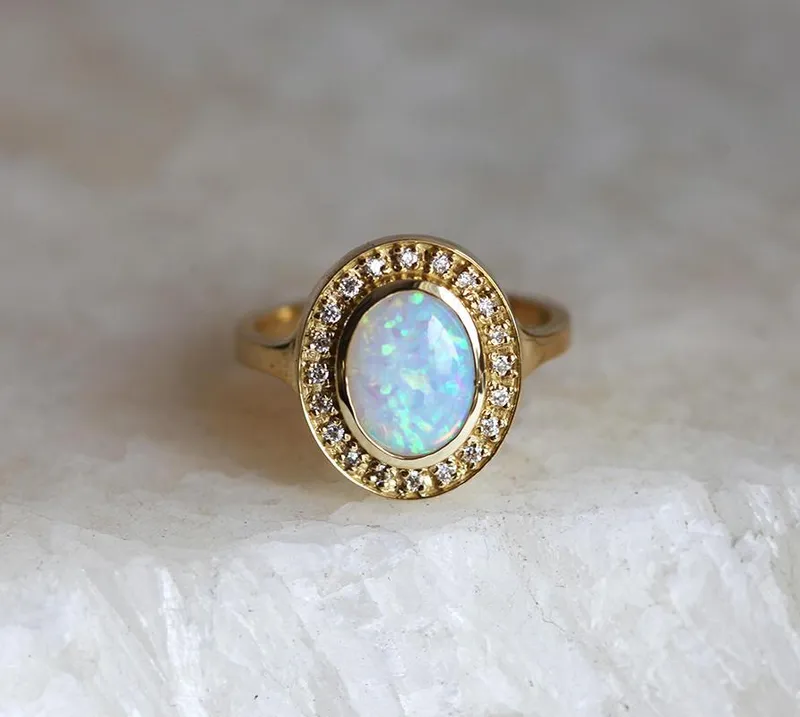 Joyce Oval Opal Ring oval cut engagement ring