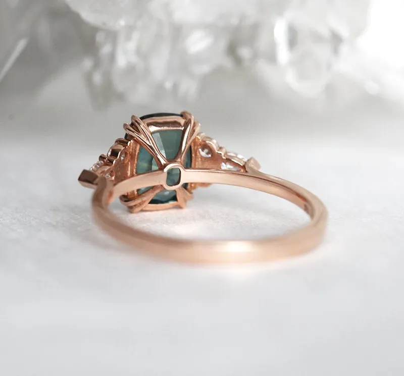Judy Ceylon Sapphire Diamonds Ring view 3