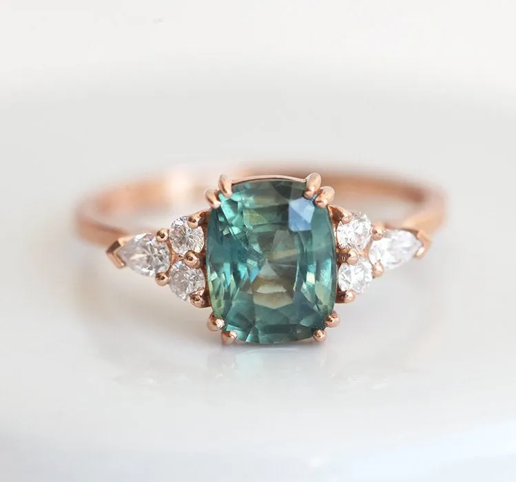 JUDY SAPPHIRE DIAMOND RING view 3