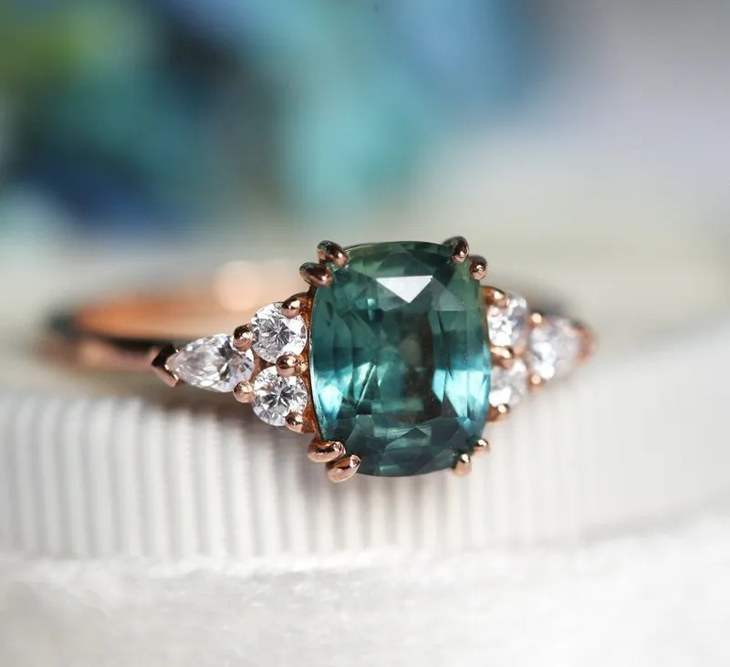 JUDY SAPPHIRE DIAMOND RING view 4
