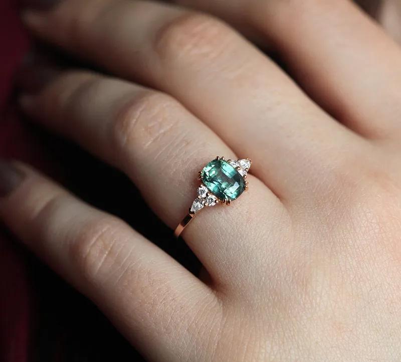 JUDY SAPPHIRE DIAMOND RING view 5