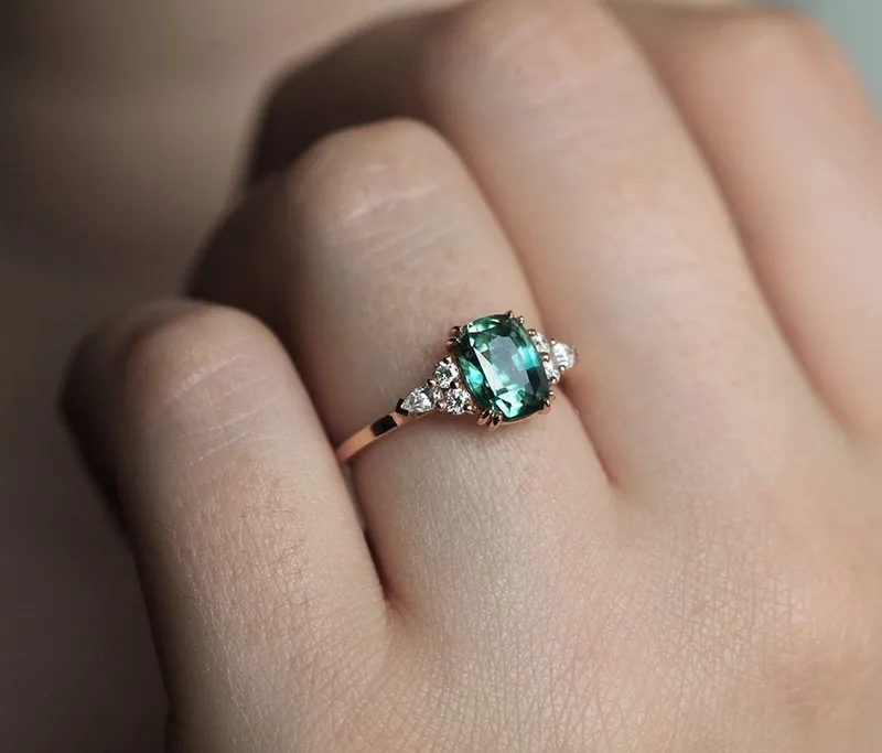JUDY SAPPHIRE DIAMOND RING view 6
