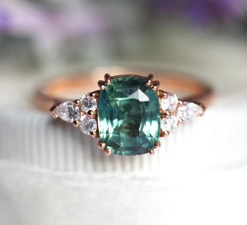 JUDY SAPPHIRE DIAMOND RING view 8