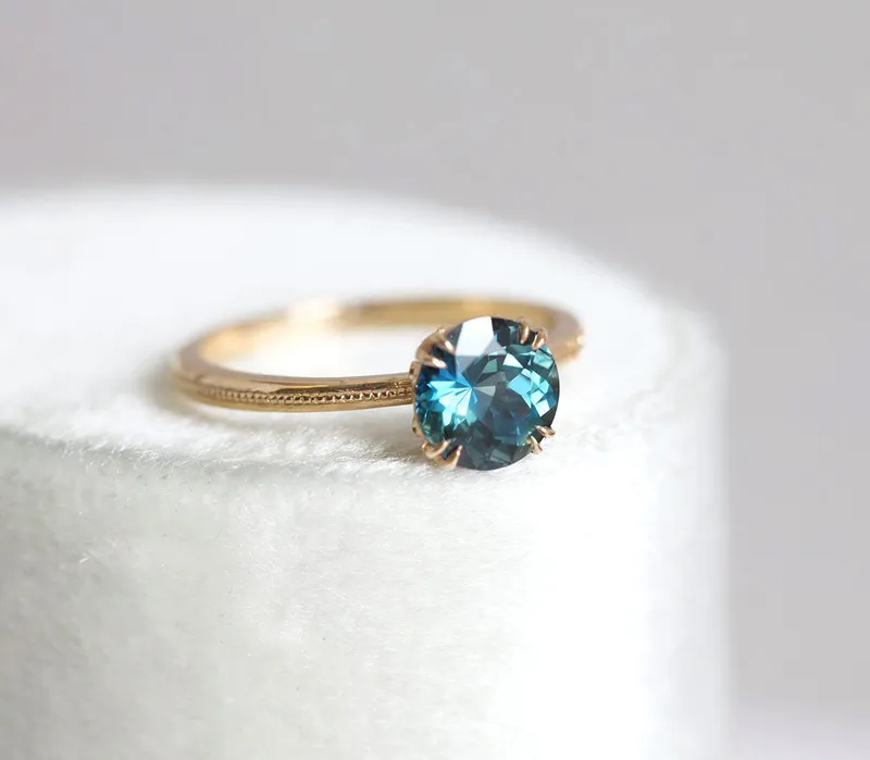 Julia Teal Sapphire Ring vy 6