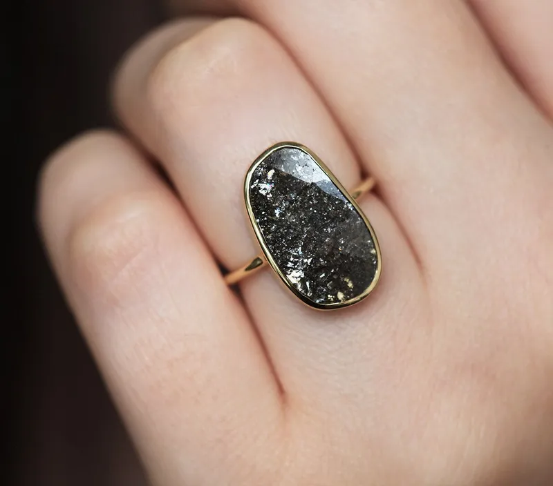 Julianna Salt & Pepper Diamond Ring view 2