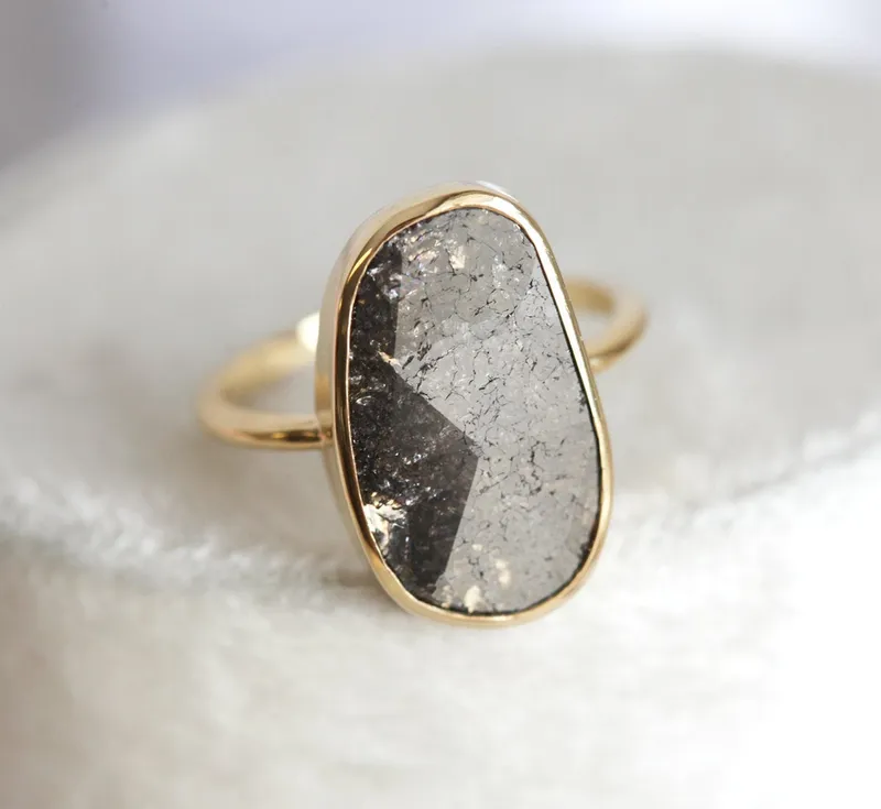 Julianna Salt & Pepper Diamond Ring view 5