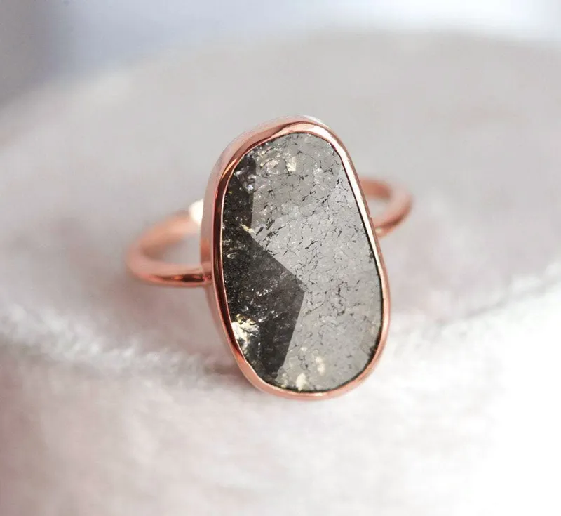 Julianna Salt & Pepper Diamond Ring view 6