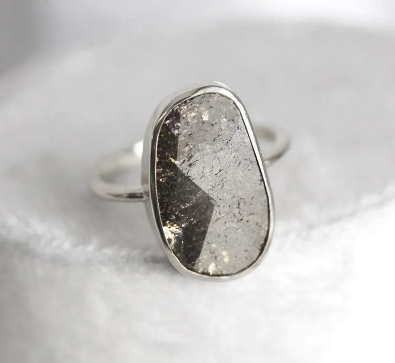 Julianna Salt & Pepper Diamond Ring view 7