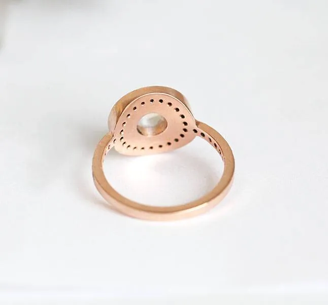 Junia Round Moonstone Ring view 6